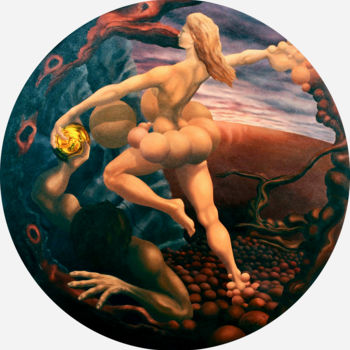 Malerei mit dem Titel "Metamorphospheres" von Chuck Cameron, Original-Kunstwerk, Öl