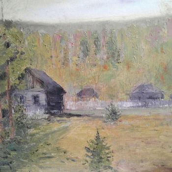 Painting titled "Лесной Пейзаж.jpg" by Khudozhnik Maksim Chudesa, Original Artwork