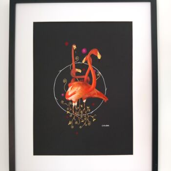 Collages intitulée "Un bouquet de flama…" par Chudo, Œuvre d'art originale, Collages
