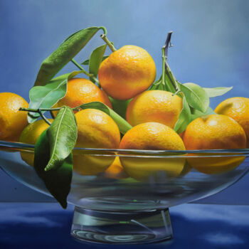 Painting titled "Clementine" by Chung Yau Shek, Original Artwork, Oil Mounted on Wood Stretcher frame