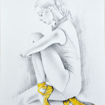 Tekening getiteld "Ballerina Drawing 7" door Chung Yau Shek, Origineel Kunstwerk, Potlood