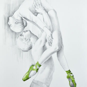 Рисунок под названием "Ballerina Drawing 11" - Chung Yau Shek, Подлинное произведение искусства, Карандаш
