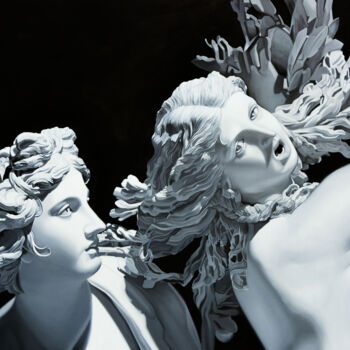 Картина под названием "Apollo and Daphne" - Chung Yau Shek, Подлинное произведение искусства, Масло Установлен на Деревянная…