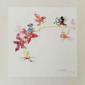 Drawing titled "Romance of the Orch…" by Chunlei Zhang, Original Artwork, Ink Mounted on Cardboard