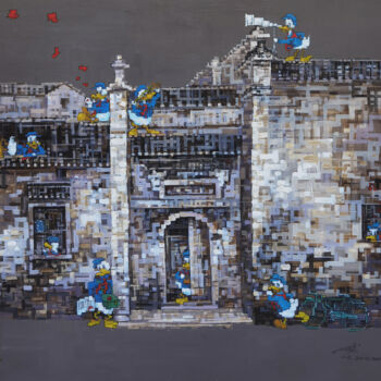 Peinture intitulée "Tale of the Old Hou…" par Chunlei Zhang, Œuvre d'art originale, Huile