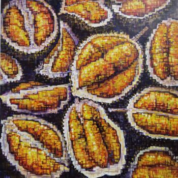 Pintura intitulada "Durian榴莲" por Chunlei Zhang, Obras de arte originais, Óleo