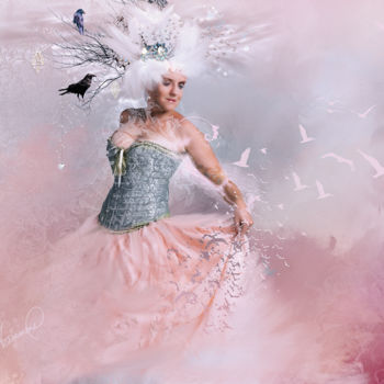 Arts numériques intitulée "Pink Garden" par Cherry'S Artworks, Œuvre d'art originale, Photo montage