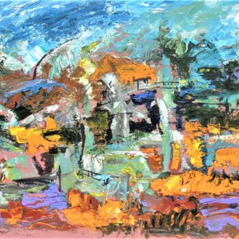 Malerei mit dem Titel "19-21  Landscape" von Chuzhik, Original-Kunstwerk, Öl