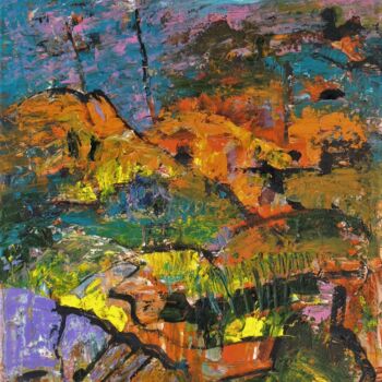 Peinture intitulée "Landscape 12-21" par Chuzhik, Œuvre d'art originale, Huile