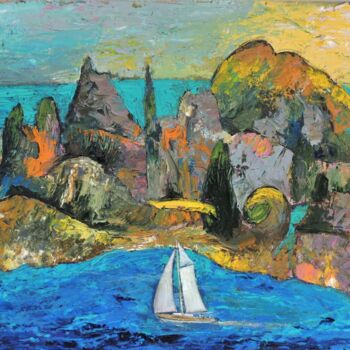 Peinture intitulée "Seascape 7-21" par Chuzhik, Œuvre d'art originale, Huile