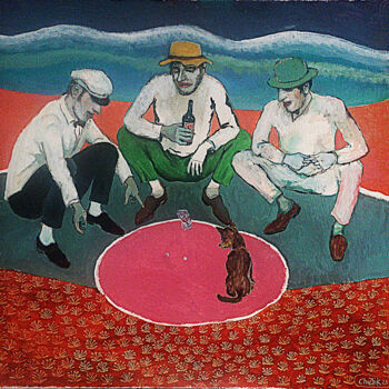 Painting titled "Крэпс" by Chuzhik, Original Artwork, Oil