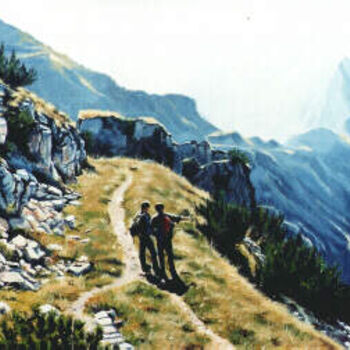 Painting titled "Dolomiti" by Ciaghi Tiziana, Original Artwork