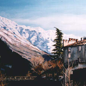Peinture intitulée "Ala:Piccole Dolomiti" par Ciaghi Tiziana, Œuvre d'art originale