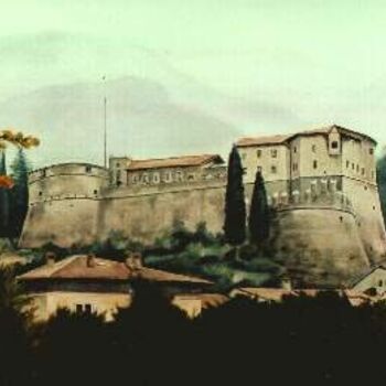 Painting titled "Rovereto Castle" by Ciaghi Tiziana, Original Artwork