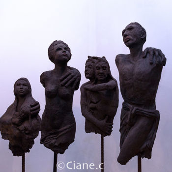 Sculpture titled ""les damnés de la m…" by Ciane.C, Original Artwork, Metals