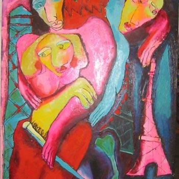 Painting titled "anges de miséricorde" by Michel Ciardi, Original Artwork, Oil