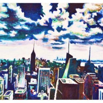 Fotografía titulada "Vue de New York" por Champs Secrets, Obra de arte original