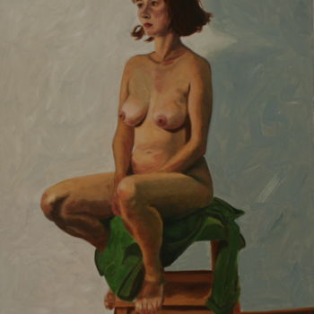 Painting titled "NU / NUDE" by Cielle Lucia, Original Artwork, Oil
