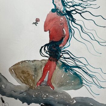 Drawing titled "Venus" by Çiğdem Durukan, Original Artwork, Watercolor