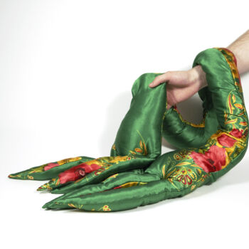 纺织艺术 标题为“Salamandre” 由Cihan Tanriverdi, 原创艺术品, 布