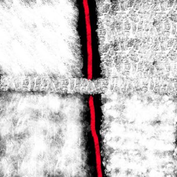 Digitale Kunst getiteld "Behind Red Line" door Cila, Origineel Kunstwerk, Digitaal Schilderwerk