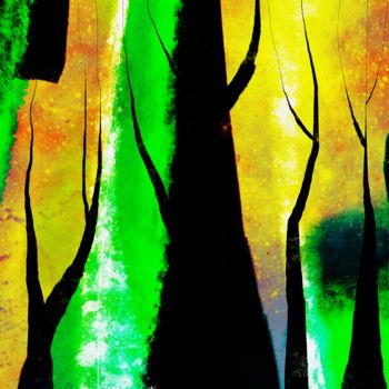 Digital Arts titled "Forest" by Cila, Original Artwork, Digital Painting