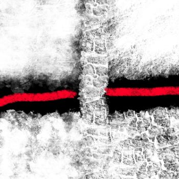 Digital Arts titled "Behind Red Line - R…" by Cila, Original Artwork, Digital Painting