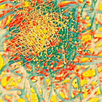 Arts numériques intitulée "Champ de Fleurs - 2" par Cila, Œuvre d'art originale, Peinture numérique
