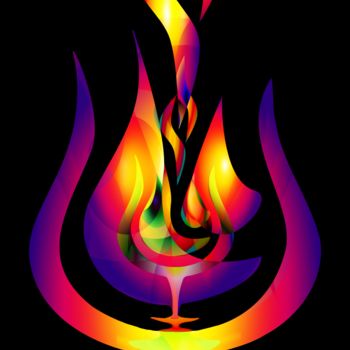 Digital Arts titled "verre de feu" by Cilce, Original Artwork