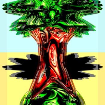 Digitale Kunst mit dem Titel "arbre du désert (pl…" von Cilce, Original-Kunstwerk