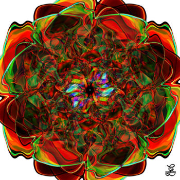 Arte digital titulada "FLEUR DE VERT" por Cilce, Obra de arte original