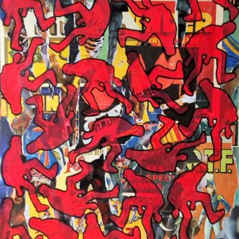 Pintura intitulada ""L'homme qui marche…" por Phil Cincinati, Obras de arte originais