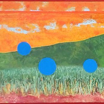 Painting titled "Blue sugar cane" by Phil Cincinati, Original Artwork, Acrylic