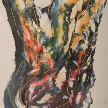 Peinture intitulée "Danseuse" par Cindy De Coulon, Œuvre d'art originale, Huile