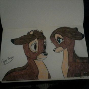 Σχέδιο με τίτλο "Bambi." από Floppy Dessine, Αυθεντικά έργα τέχνης