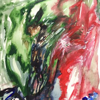 Картина под названием "Down the tropical r…" - Cindy Haustant, Подлинное произведение искусства, Акрил