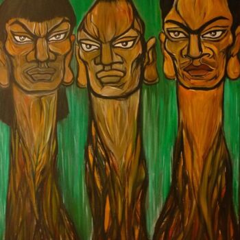 Картина под названием "Racines / Roots." - Cindy Millet, Подлинное произведение искусства, Масло