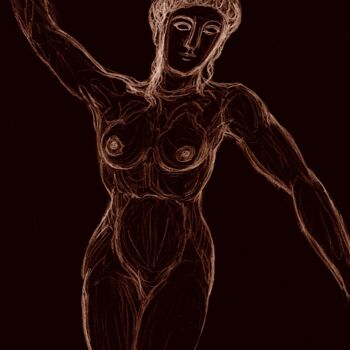 Drawing titled "Nymphe dansante" by Cindy Millet, Original Artwork, Digital Photography