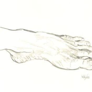 「Foot Study One」というタイトルの絵画 Cindy Krysacによって, オリジナルのアートワーク
