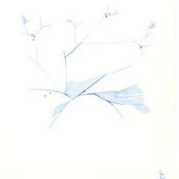 Pintura intitulada "Winter Berries" por Cindy Krysac, Obras de arte originais