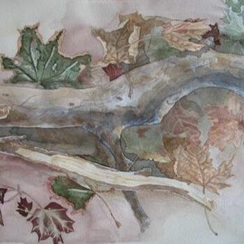Pintura intitulada "Autumn Bed" por Cindy Krysac, Obras de arte originais