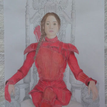 Zeichnungen mit dem Titel "Katniss Everdeen Th…" von Cinthia Barbosa, Original-Kunstwerk, Bleistift