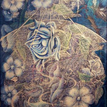 Pintura titulada "Una Rosa Spezzata" por Cinzia Quadri, Obra de arte original, Oleo