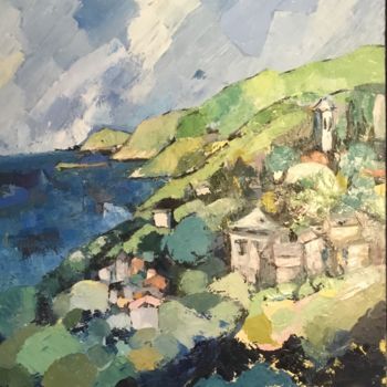 Painting titled "Cap Corse" by Nicole Ciosi, Original Artwork, Oil