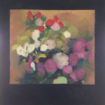 Peinture intitulée "Impression Florale" par Nicole Ciosi, Œuvre d'art originale, Huile