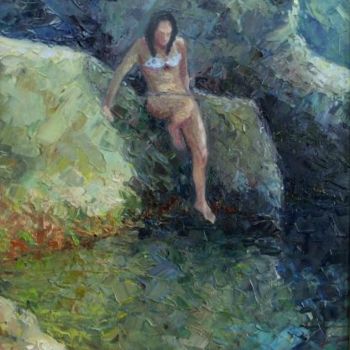 Painting titled "bagno" by Ciro Dalessio, Original Artwork