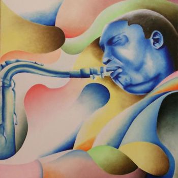 「Coltrane」というタイトルの絵画 Ciro Morettiによって, オリジナルのアートワーク