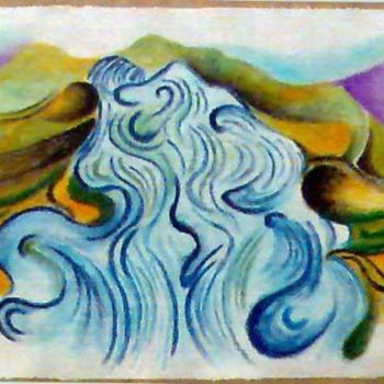 Pittura intitolato "Acqua" da Ciro Moretti, Opera d'arte originale
