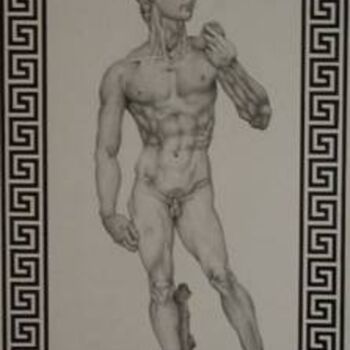 Disegno intitolato "il David" da Cizzart, Opera d'arte originale, Matita