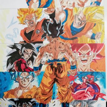 Goku's Evolution, Dibujo por Noah Jackson | Artmajeur